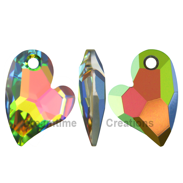 Dreamtime Crystal DC 6261 Heart Pendant Crystal Vitrail Medium 17mm